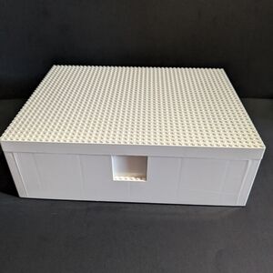 Lego Ikea Bygglek Box With Lid White Storage Box Large 14" x 10" x 4.5"